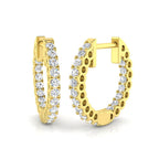 9ct Yellow Gold Round Lab Grown Diamond Earrings 1