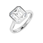 9ct White Gold Asscher Cut Lab Grown Diamond Ring 1