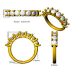 Platinum Round Lab Grown Diamond Ring 2
