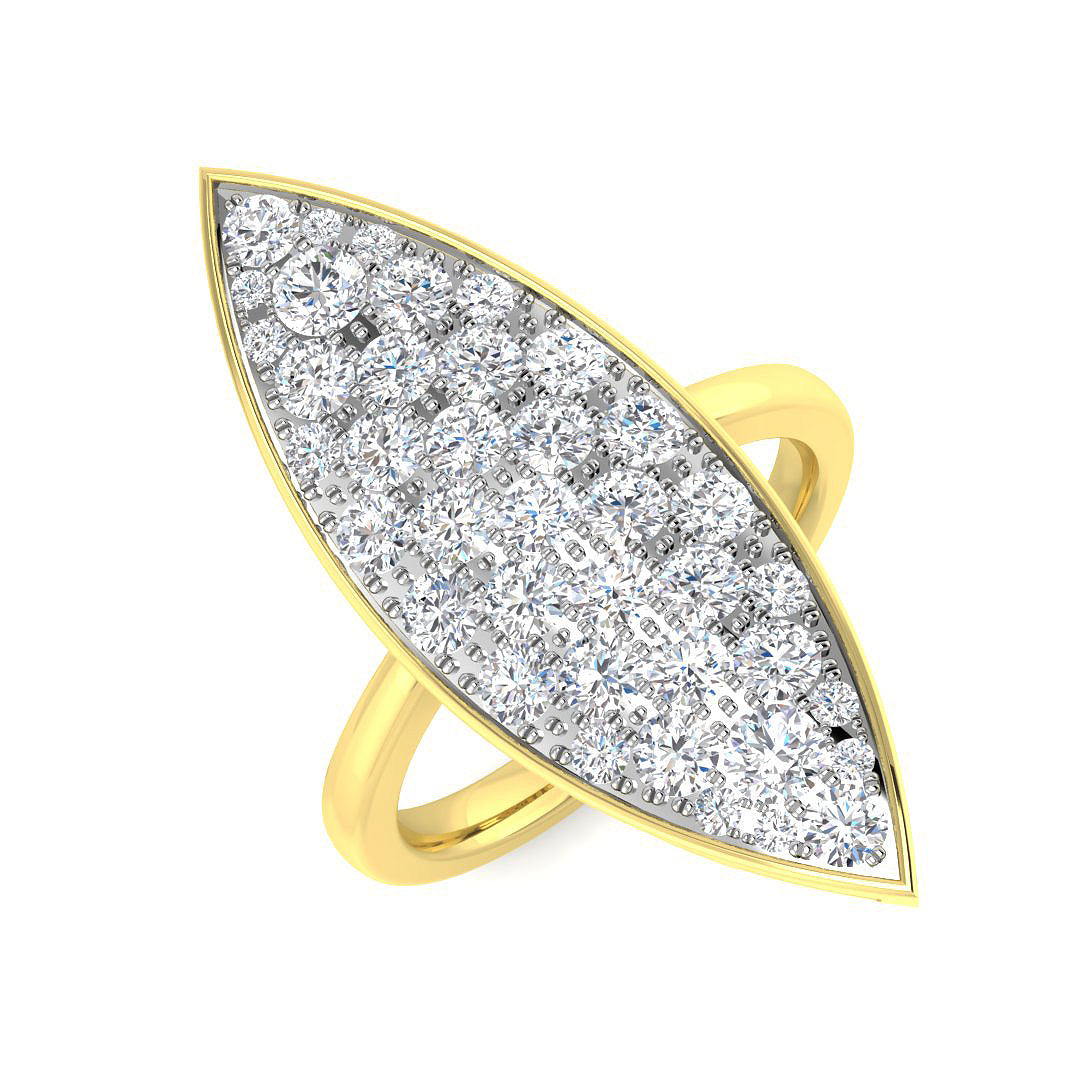 18ct Yellow Gold Round Lab Grown Diamond Ring 1