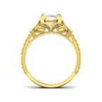 9ct Yellow Gold Cushion Cvd Old Cut Ring 2
