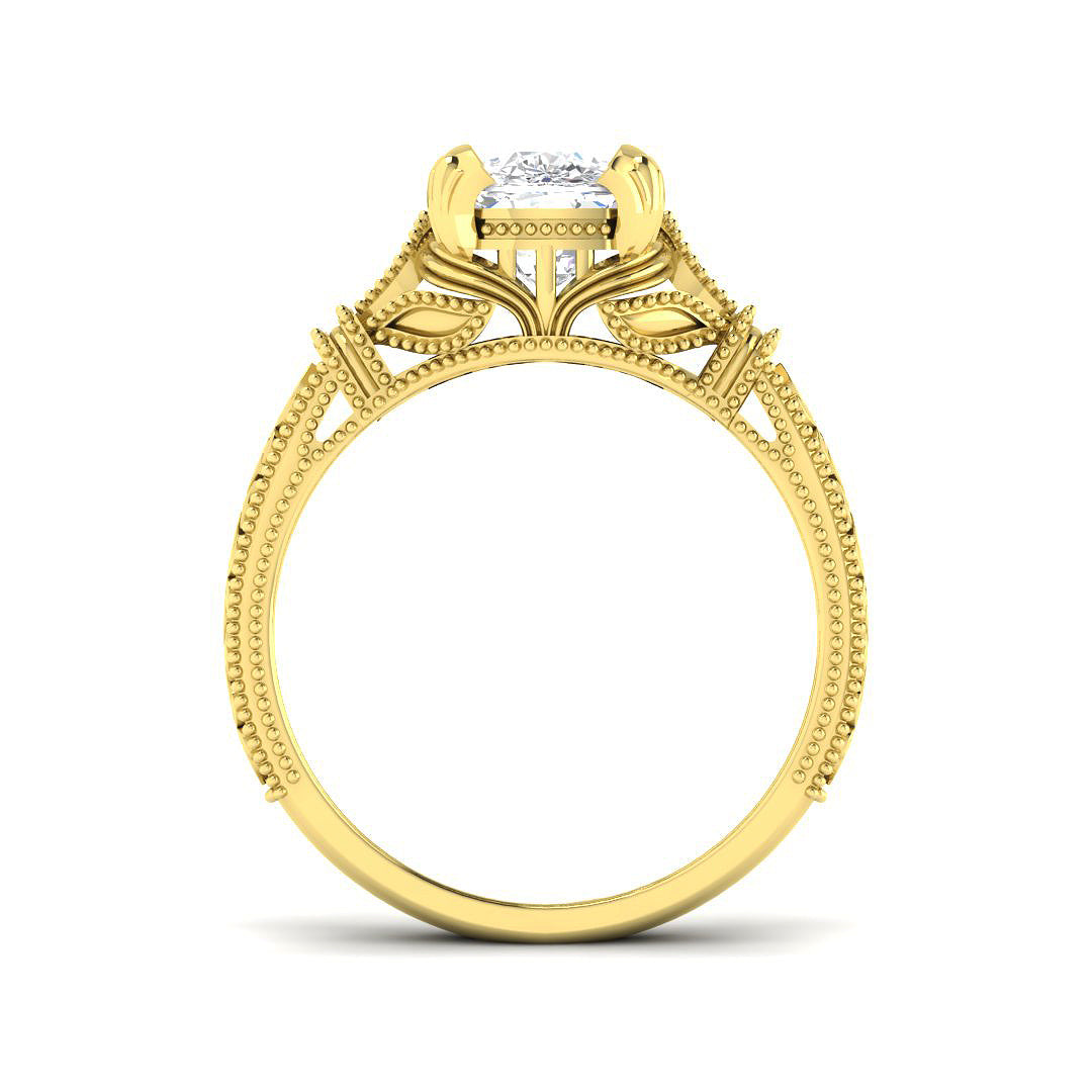 9ct Yellow Gold Cushion Cvd Old Cut Ring 2
