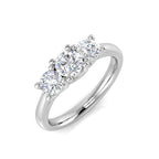 9ct White Gold Round Lab Grown Diamond Ring 1