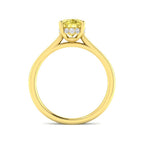9ct Yellow Gold Oval Lab Grown Diamond and Lab Yellow Diamond Ring 2