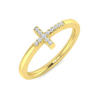 9ct Yellow Gold Round Lab Grown Diamond Ring 1