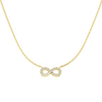 9ct Yellow Gold Round Lab Grown Diamond Necklace 1