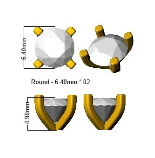 9ct Yellow Gold Round Lab Grown Diamond Earrings 2