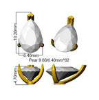 9ct White Gold Pear Lab Grown Diamond Earrings 2