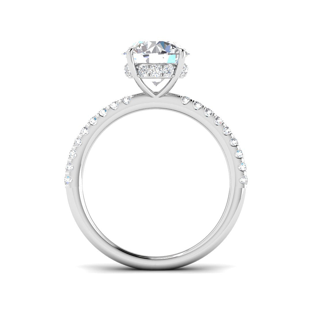 9ct White Gold Round Lab Grown Diamond Ring 2