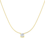 9ct Yellow Gold Round Lab Grown Diamond Necklace 1