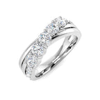 9ct White Gold Round Lab Grown Diamond Ring 1