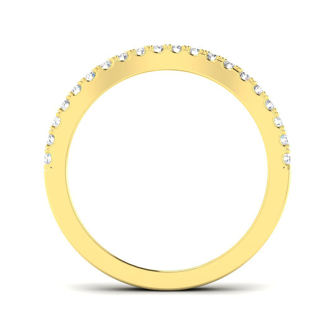 9ct Yellow Gold Round Diamond Ring 2