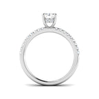 9ct White Gold Radiant Lab Grown Diamond Ring 2