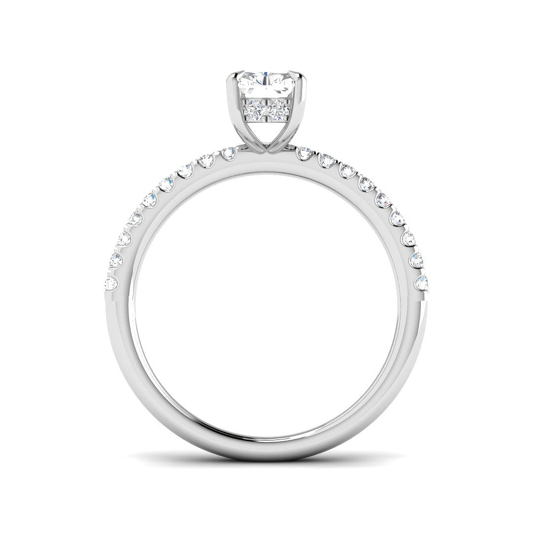 9ct White Gold Radiant Lab Grown Diamond Ring 2