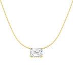 9ct Yellow Gold Radiant Lab Grown Diamond Necklace 1