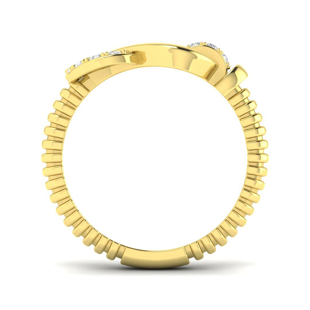 9ct Yellow Gold Round Lab Grown Diamond Ring 2