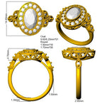 9ct Yellow Gold Oval Lab Grown Diamond Ring 3