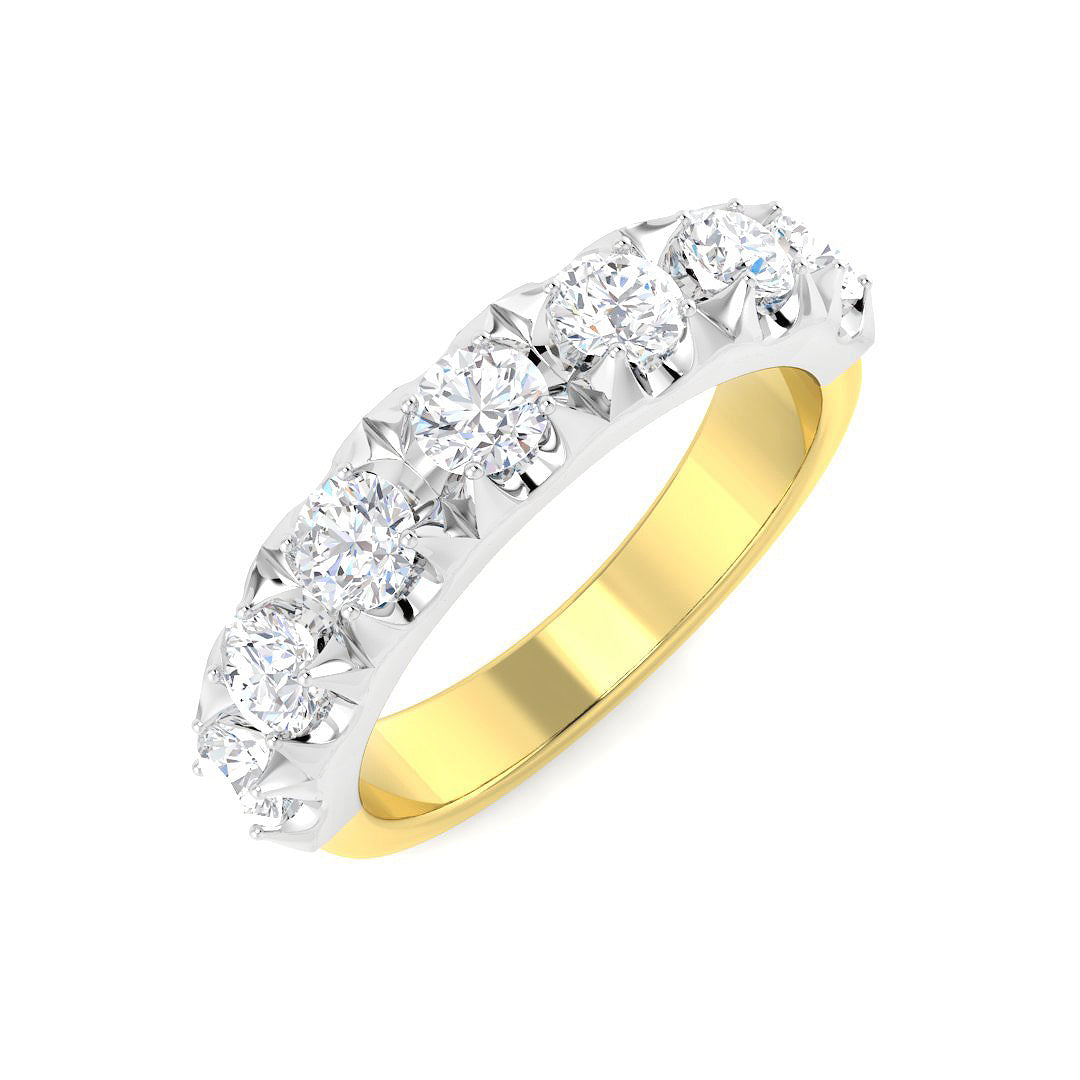 18ct Two Tone Round Diamond Ring 1