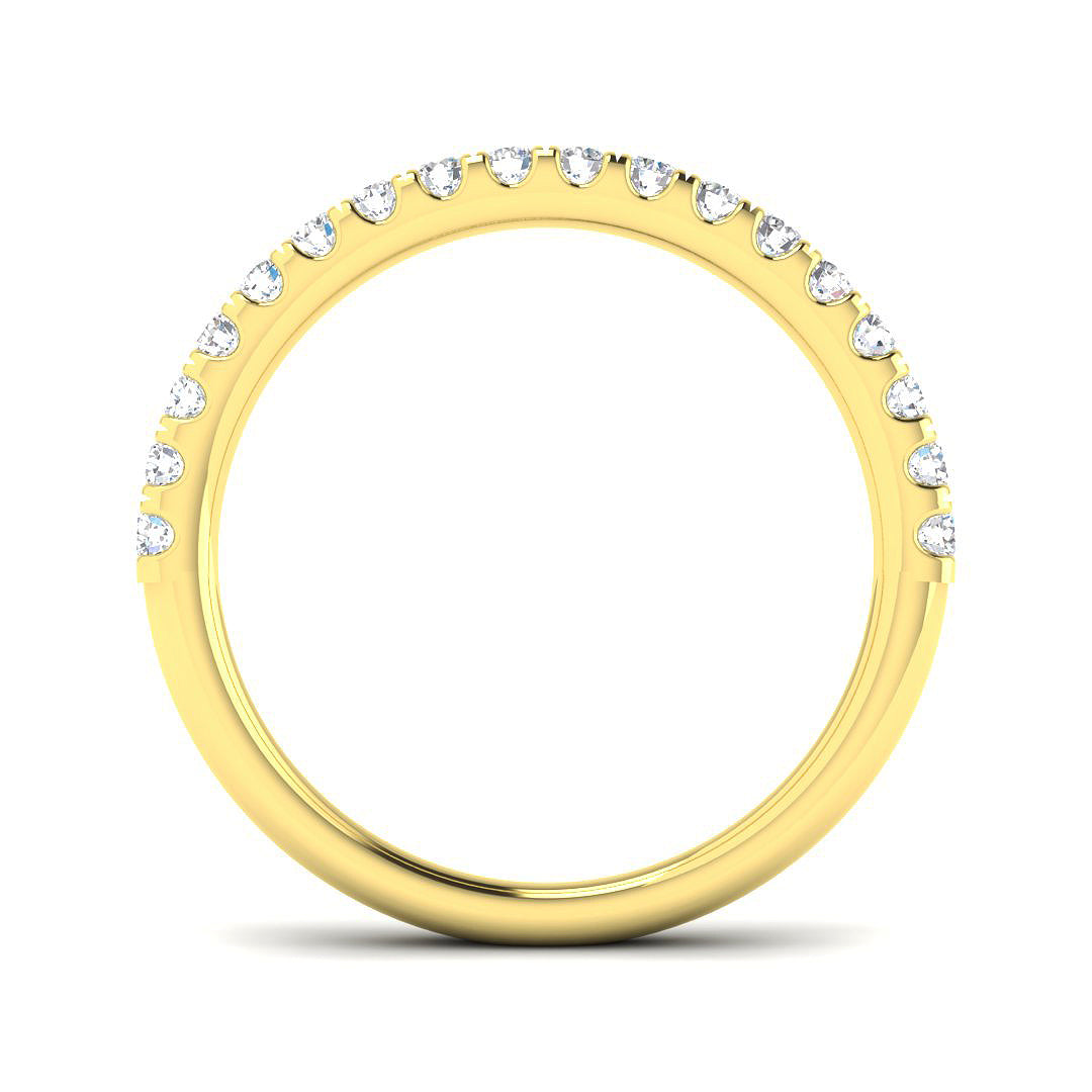 18ct Yellow Gold Round Lab Grown Diamond Ring 2