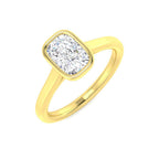 9ct Yellow Gold Cushion Lab Grown Diamond Ring 1