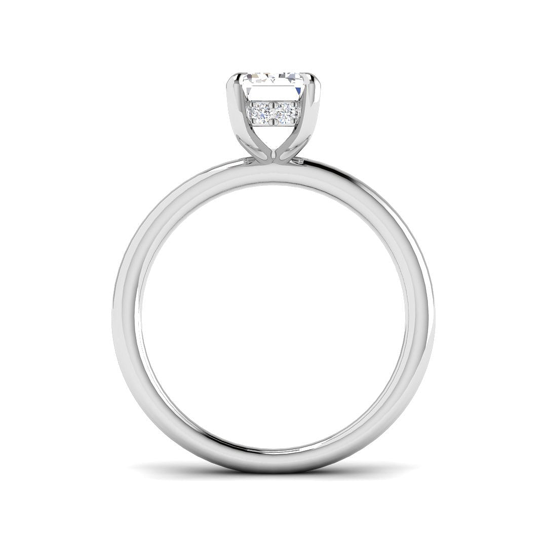 Platinum Emerald Cut Lab Grown Diamond Ring 2