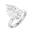 9ct White Gold Pear Lab Grown Diamond Ring 1