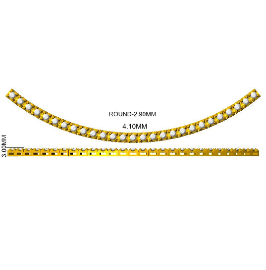 9ct White Gold Round Lab Grown Diamond Necklace 2