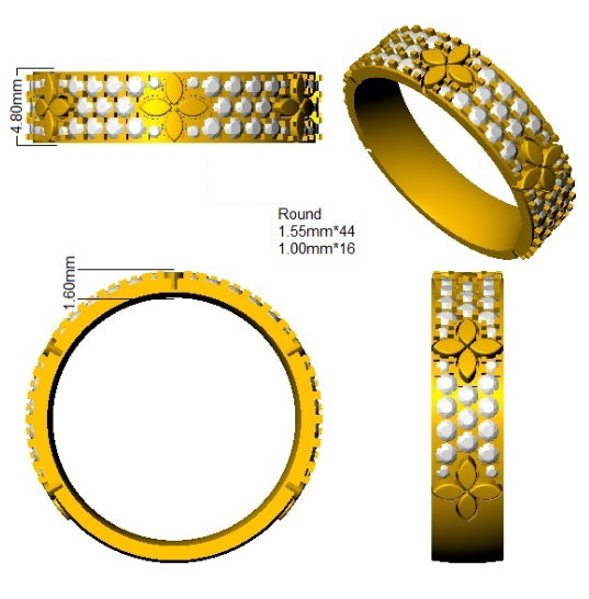 9ct Yellow Gold Round Lab Grown Diamond Ring 3