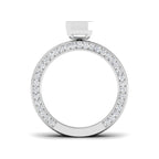 9ct White Gold Emerald Cut Lab Grown Diamond Ring 2