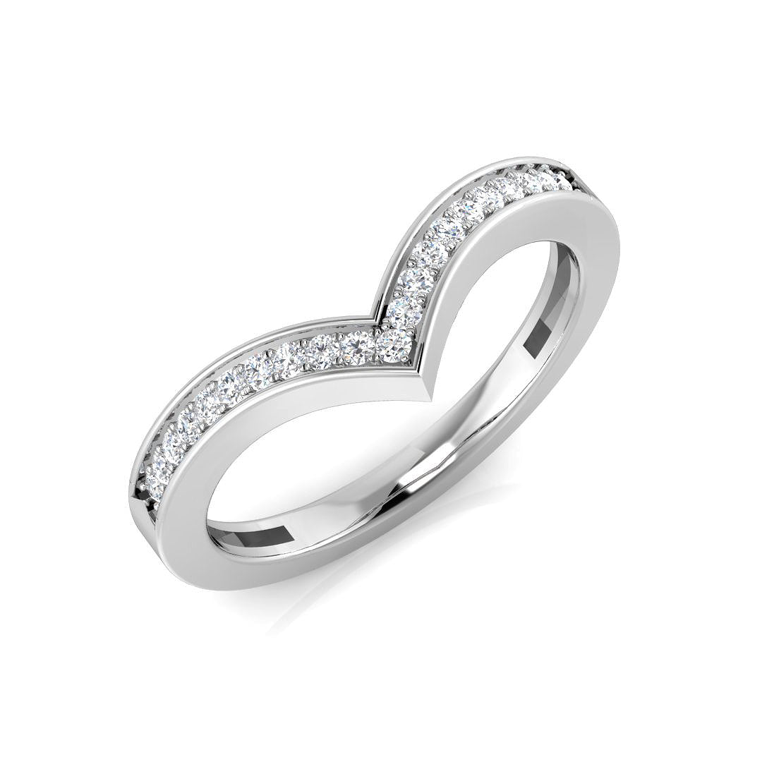 18ct White Gold Round Diamond Ring 1