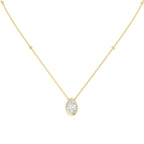 9ct Yellow Gold Pear Lab Grown Diamond Necklace 1