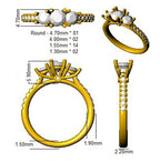 Platinum Round Lab Grown Diamond Ring 2