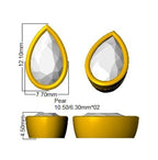 9ct Yellow Gold Pear Lab Grown Diamond Earrings 2