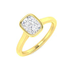 9ct Yellow Gold Cushion Lab Grown Diamond Ring 1