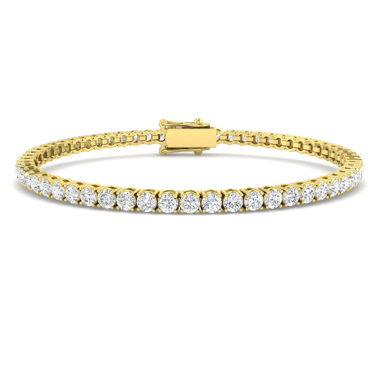 9ct Yellow Gold Round Lab Grown Diamond Bracelet 1