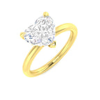 9ct Yellow Gold Heart Lab Grown Diamond Ring 1