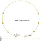 9ct White Gold Pear Lab Grown Diamond Necklace 2