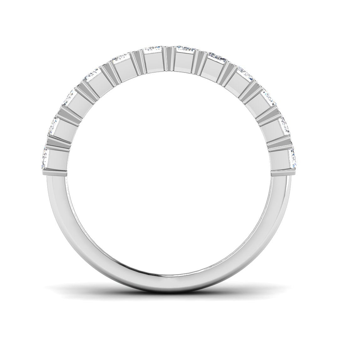 9ct White Gold Emerald Cut Lab Grown Diamond Ring 2