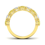 9ct Yellow Gold Oval Lab Grown Diamond and Lab Yellow Diamond Ring 2