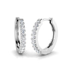 9ct White Gold Round Lab Grown Diamond Earrings 1