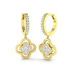 9ct Yellow Gold Round Lab Grown Diamond Earrings 1