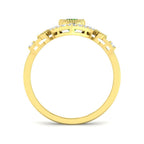 9ct Yellow Gold Round Emerald and Diamond Ring 2