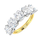 9ct Two Tone Round Cvd Old Cut Ring 1