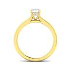 9ct Yellow Gold Emerald Cut Lab Grown Diamond Ring 2