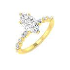 9ct Yellow Gold Marquise Lab Grown Diamond Ring 1
