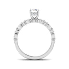 Platinum Emerald Cut and Marquise Lab Grown Diamond Ring 2