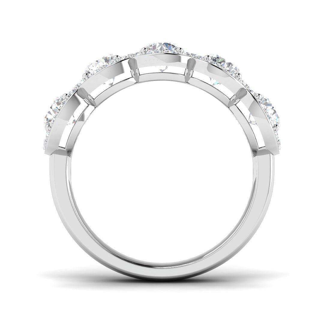 9ct White Gold Round Lab Grown Diamond Ring 2