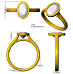 9ct Yellow Gold Oval Lab Grown Diamond Ring 3