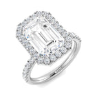 Platinum Emerald Cut Lab Grown Diamond Ring 1