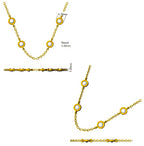 18ct Yellow Gold Round Lab Grown Diamond Necklace 2